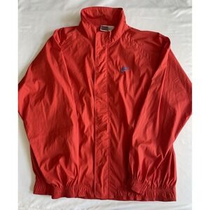Nike Vintage 80s 90s Men's Zip Front Track Jacket Red Large